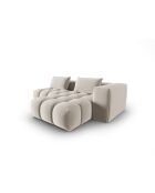 Verona 3-zits modulaire fluwelen hoekbank rechts ecru - 205x145x70 cm