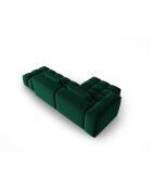 Verona 4-zits modulaire fluwelen linkerhoekbank flesgroen - 265x145x70 cm