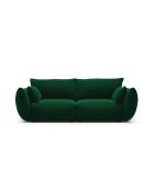 Canapé velours Matera 2 places vert bouteille - 180x110x85 cm