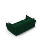 Canapé velours Matera 2 places vert bouteille - 180x110x85 cm