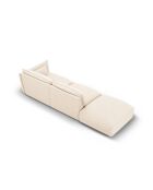 Matera 4-zits lichtbeige linkerbank - 264x110x85 cm