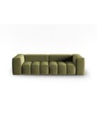 Canapé modulaire velours Verona 3 places vert clair - 230x85x70 cm