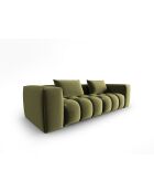 Canapé modulaire velours Verona 3 places vert clair - 230x85x70 cm
