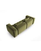 Canapé modulaire velours Verona 3 places vert clair - 230x85x70 cm