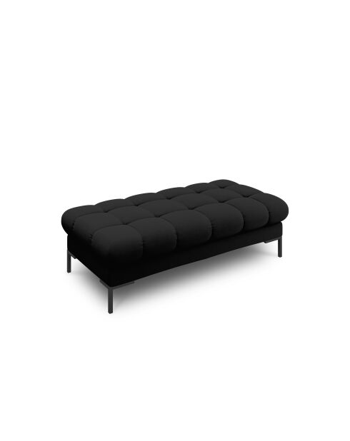 Banco Bali de 2 plazas negro - 133x62x40 cm