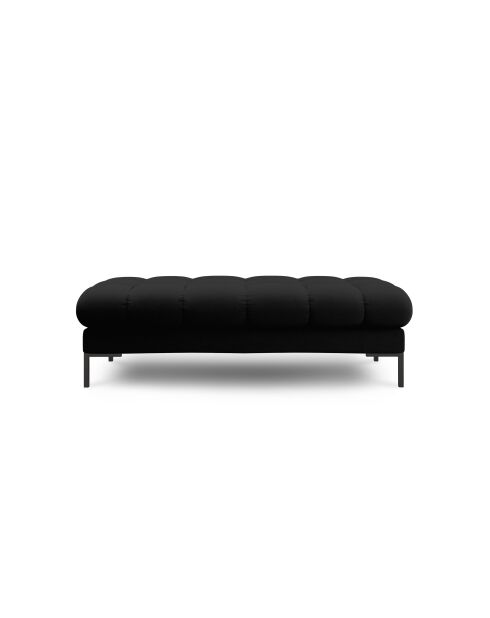 Banco Bali de 2 plazas negro - 133x62x40 cm