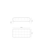 Banco Bali de 2 plazas negro - 133x62x40 cm