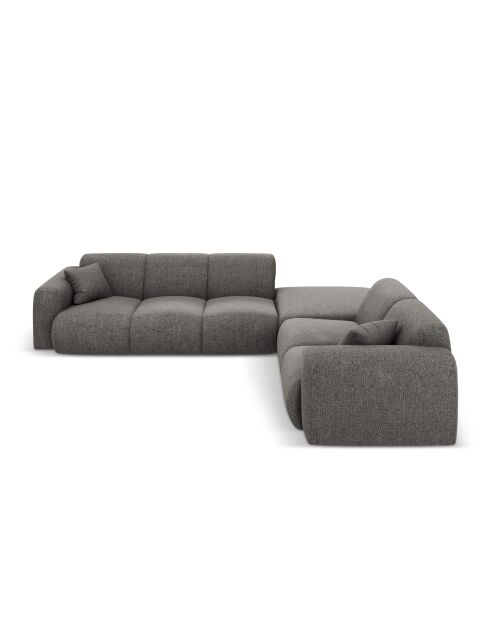 Nolio 4-zits grijze rechter hoekbank - 315x250x72 cm