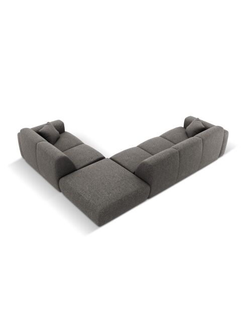 Nolio 4-zits grijze rechter hoekbank - 315x250x72 cm