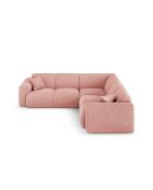 Divano angolare rosa simmetrico Nolio a 5 posti - 252x252x72 cm