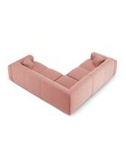Divano angolare rosa simmetrico Nolio a 5 posti - 252x252x72 cm