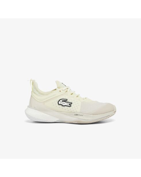 48SFA0097 Performance-sneakers in gebroken wit/lichtgeel
