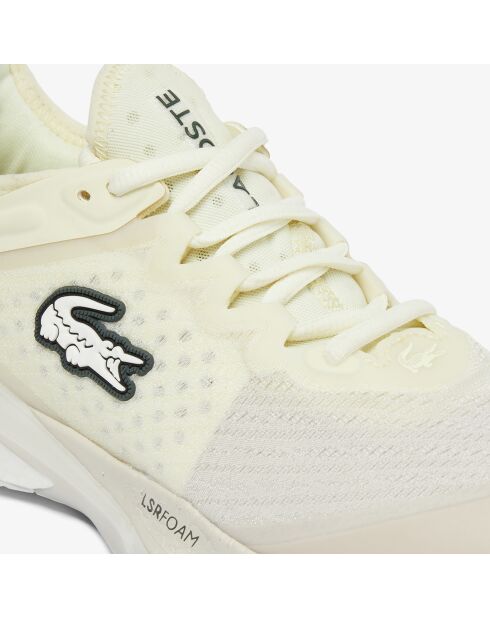 48SFA0097 Performance-sneakers in gebroken wit/lichtgeel