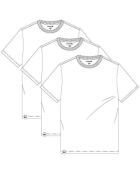 Set van 3 witte TH3451 katoenen T-shirts