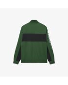 SH8942 groen/zwart-kreeksweatshirt met ritssluiting