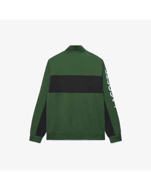 SH8942 groen/zwart-kreeksweatshirt met ritssluiting