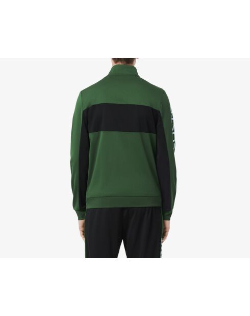 SH8942 groen/zwart-kreeksweatshirt met ritssluiting