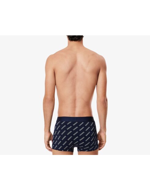 3er-Pack kurze Boxershorts 5H1774 marineblau/weiß-silber meliert