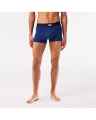 3er-Pack kurze Boxershorts 5H1774 marineblau/weiß-silber meliert