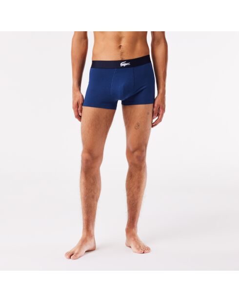 3er-Pack kurze Boxershorts 5H1774 marineblau/weiß-silber meliert