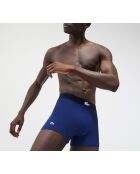 3er-Pack kurze Boxershorts 5H1774 marineblau/weiß-silber meliert
