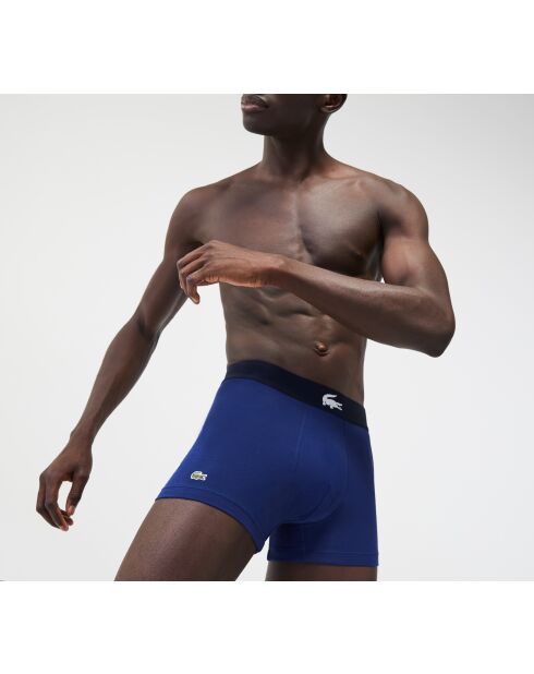 3er-Pack kurze Boxershorts 5H1774 marineblau/weiß-silber meliert