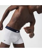 3er-Pack kurze Boxershorts 5H1774 marineblau/weiß-silber meliert