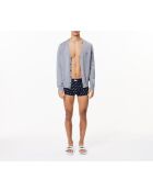 3er-Pack kurze Boxershorts 5H1774 marineblau/weiß-silber meliert