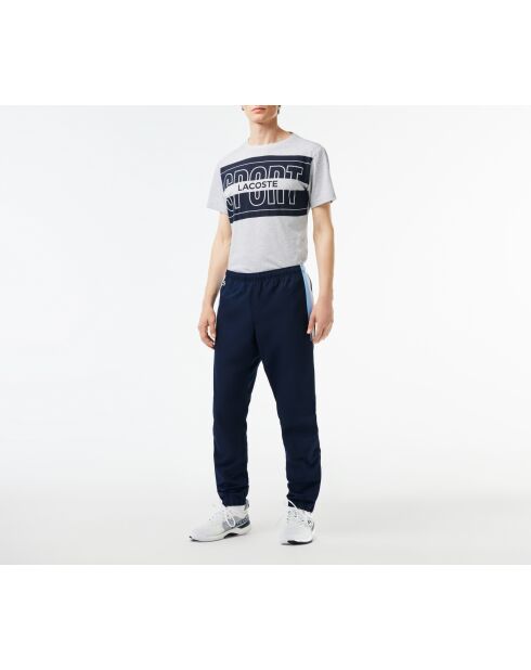 XH4861 marineblauw/witte joggingbroek met panorama