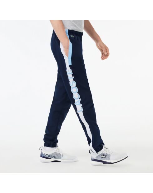 XH4861 marineblauw/witte joggingbroek met panorama