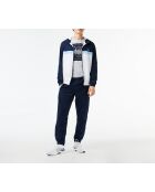 XH4861 marineblauw/witte joggingbroek met panorama
