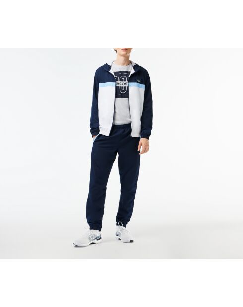 XH4861 marineblauw/witte joggingbroek met panorama