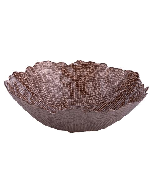 Saladier en verre Wavy chocolat - D.28 cm