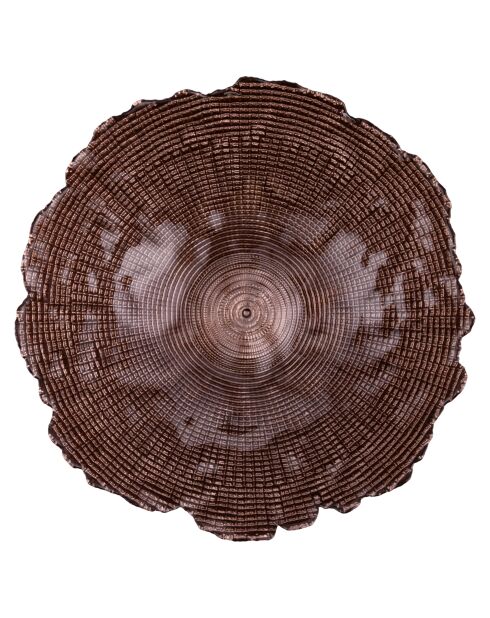 Saladier en verre Wavy chocolat - D.28 cm