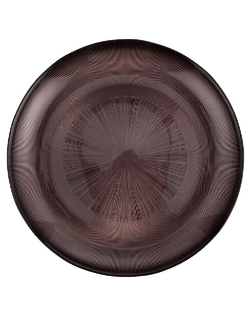 Sous-assiette en verre violet - D.33 cm