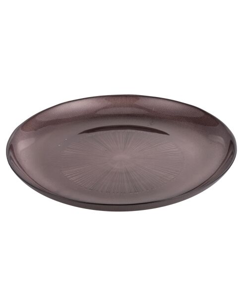 Sous-assiette en verre violet - D.33 cm