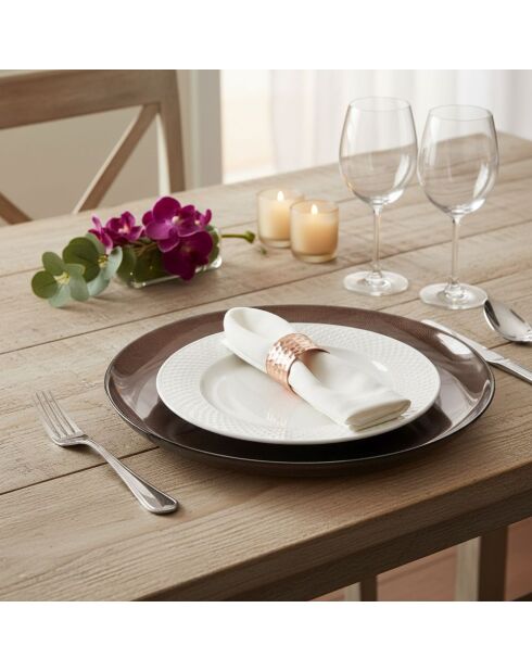 Sous-assiette en verre violet - D.33 cm