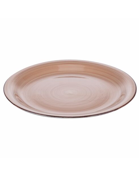 Lot de 6 assiettes à dîner plate 5 Toni teracotta - 2,5x27 cm