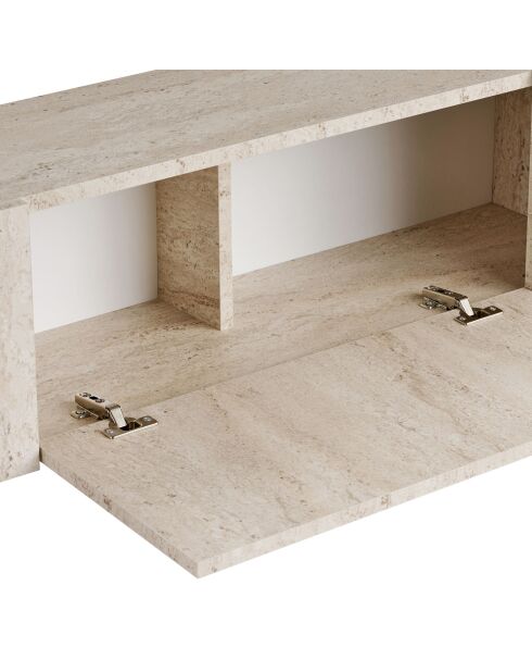 Meuble TV Nexus travertin/or - 180x30x45 cm
