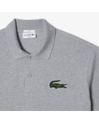 PH3922 poloshirt van zilverkleurig gemêleerd katoen