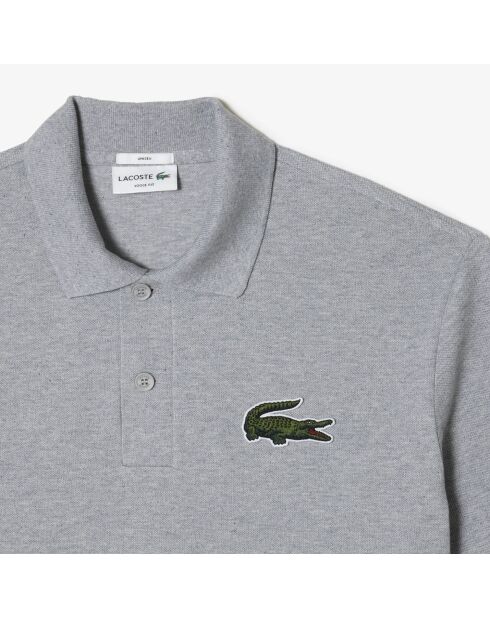 PH3922 Poloshirt aus silbermelierter Baumwolle