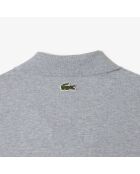 PH3922 poloshirt van zilverkleurig gemêleerd katoen