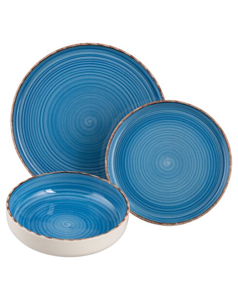 Service de table Modern Baita bleu - 18 pièces