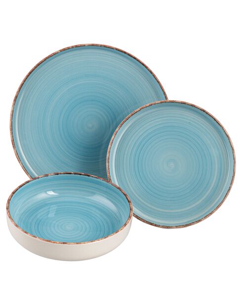 Service de table Modern Baita bleu - 18 pièces