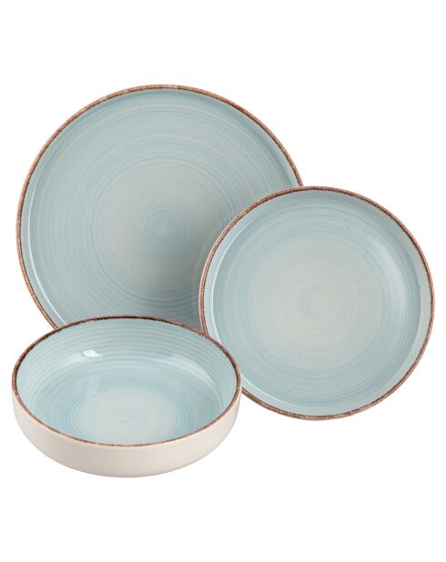 Service de table Modern Baita bleu - 18 pièces