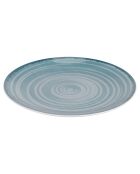 Lot de 6 services à dessert Baita Acqua décor D bleu ciel - 2x19 cm