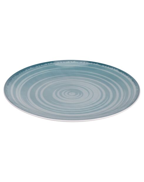 Lot de 6 services à dessert Baita Acqua décor D bleu ciel - 2x19 cm