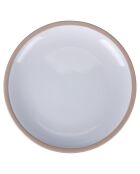 Service de table Bistrot blanc/marron - 18 pièces