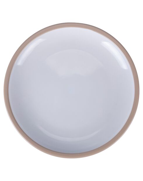 Service de table Bistrot blanc/marron - 18 pièces