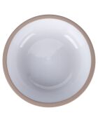 Service de table Bistrot blanc/marron - 18 pièces